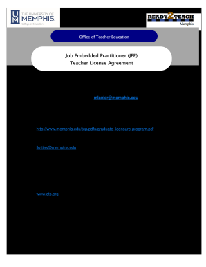  Job Embedded Practitioner JEP Teacher License Agreement 2018-2024