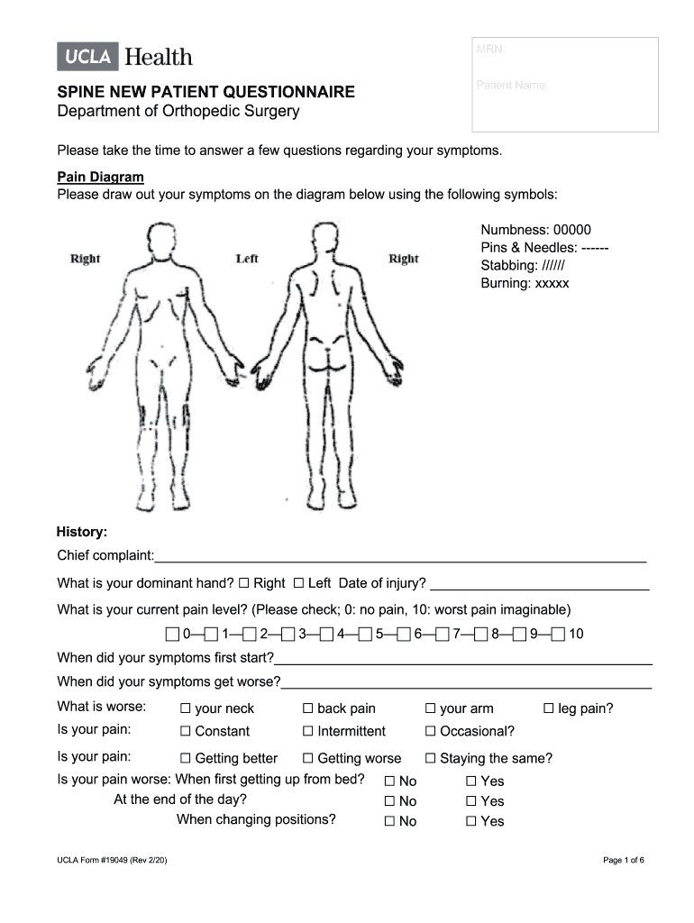  Medical Record & Other FormsOrthopaedic & Spine Center 2020-2024