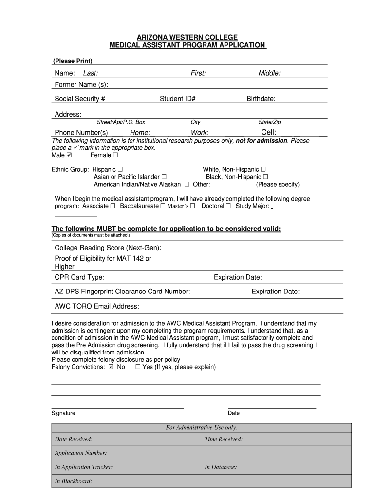 Awc Assistant  Form