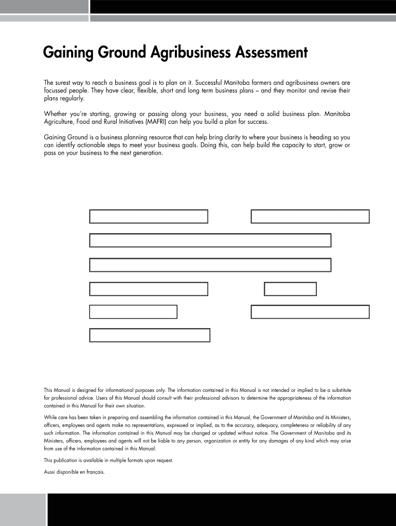 Agricultural Business GuideModern Ag Farm Market ID  Form