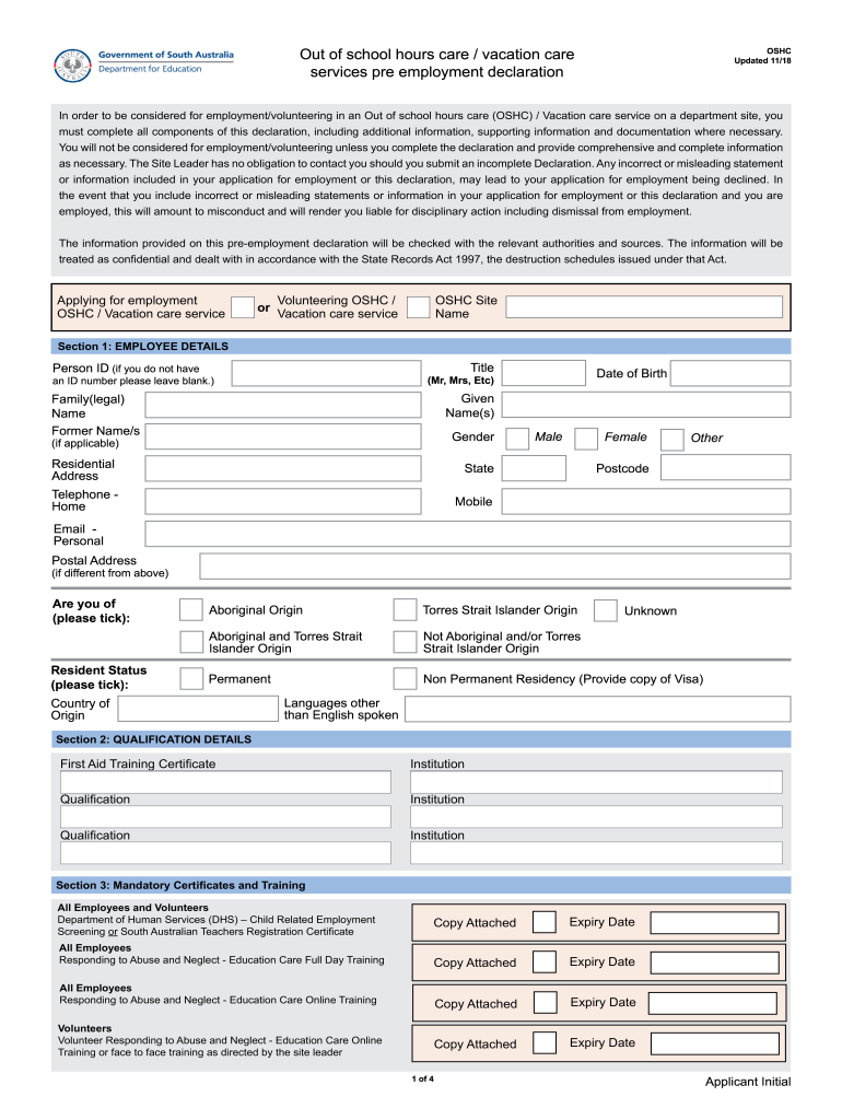 Out Of School Hours Care Rebate