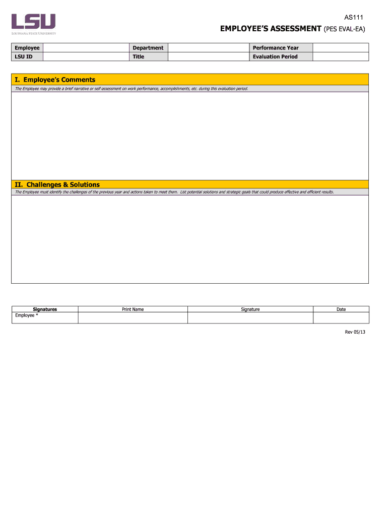  Sample Employee Assessment, Employee AssessmentSample 2013-2024