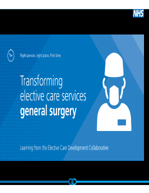 NHS EnglandChoice in Elective Care Services  Form