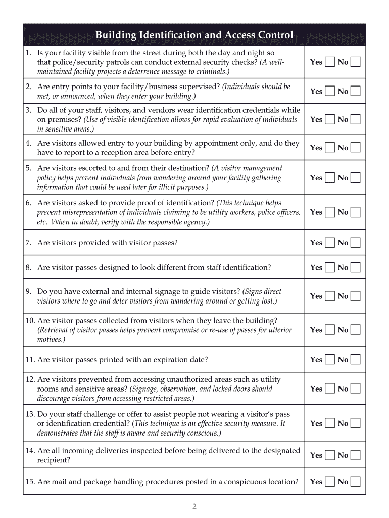  Facility Self Assessment 2019-2024