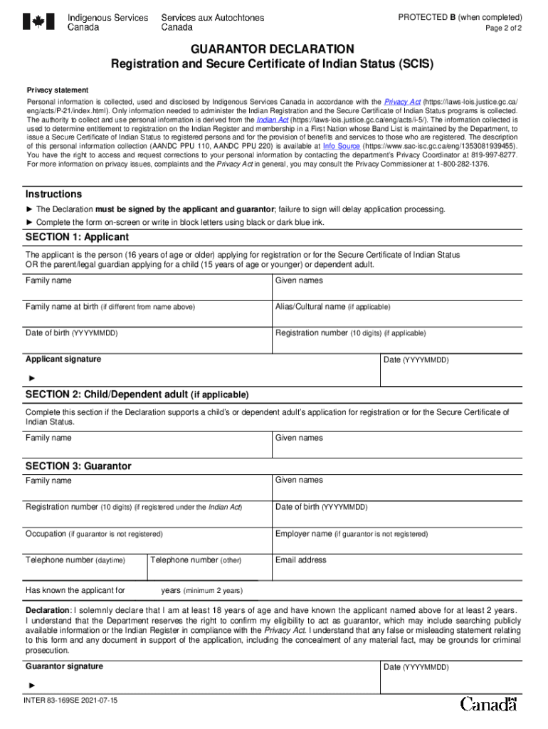 Guarantor Declaration  Form