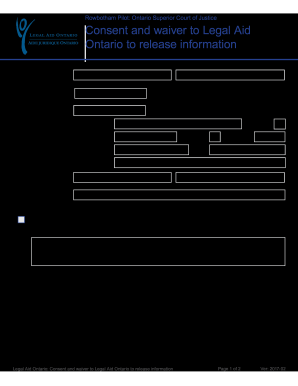 Legal Ontario Release  Form
