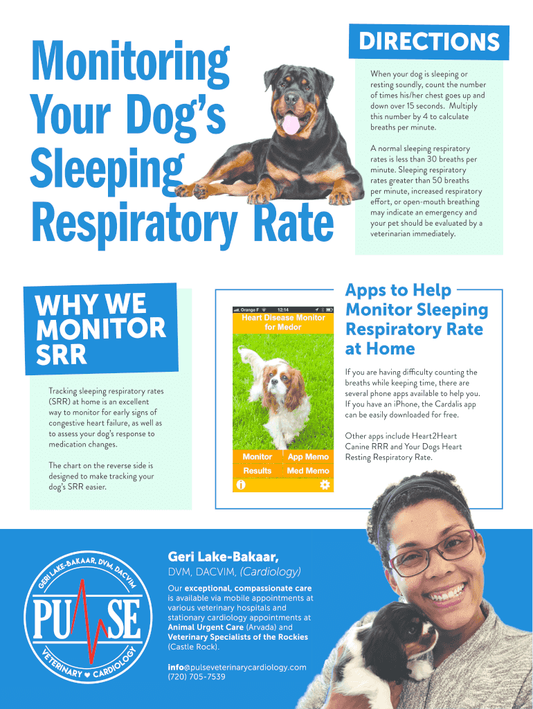 Resting Respiratory Rate Dog Chart  Form