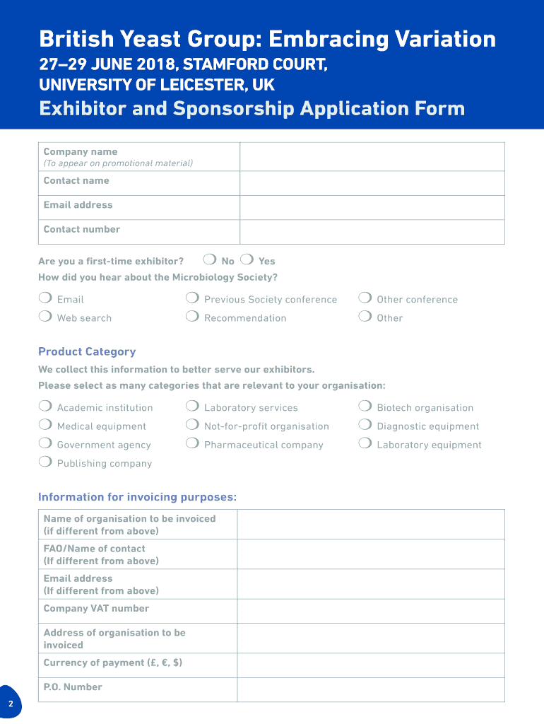 British Yeast Group Embracing Variation Microbiology Society  Form