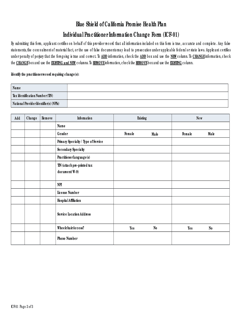  Individual Practitioner Record Application Blue Shield of 2018