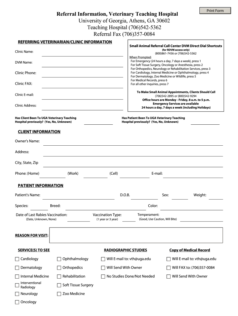 Uga Referral  Form