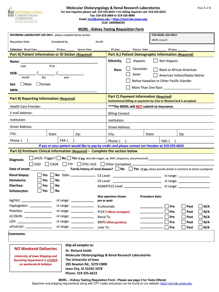 Contact UsMolecular Otolaryngology and Renal Research  Form