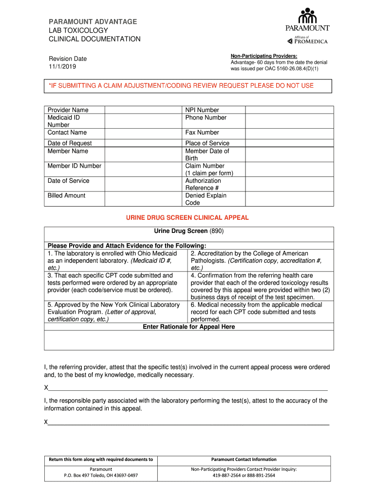 Ohio Department of Medicaid Covered Services  Form