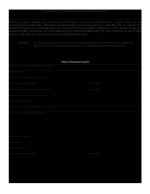 Student Contact Information Template