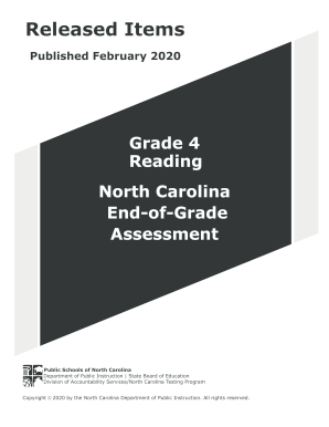 4th Grade Eog Released Reading Form - Fill Out and Sign Printable PDF  Template | signNow