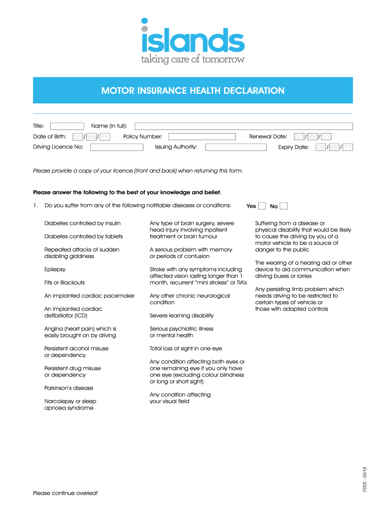 Motor Vehicle Proposal Form Particulars of Agency Particulars