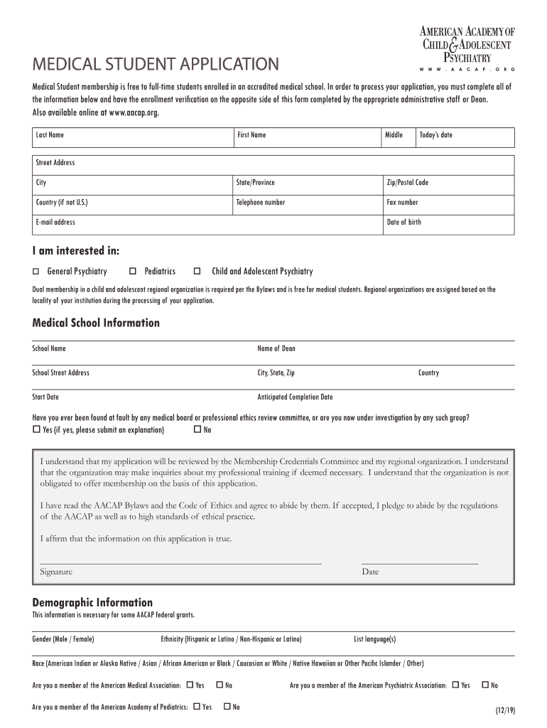 Medical Student Members American College of Surgeons  Form