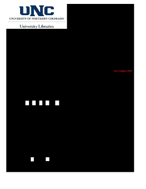 Fillable Online Library Unco UNC Libraries Student Employee  Form