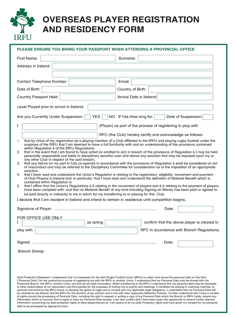 Get and Sign Irfu Player  Form