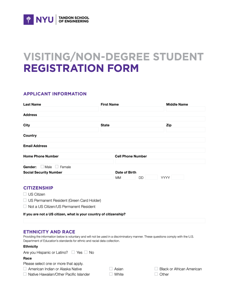 Get and Sign Non Degree Seeking Graduate and Professional Students 2018-2022 Form