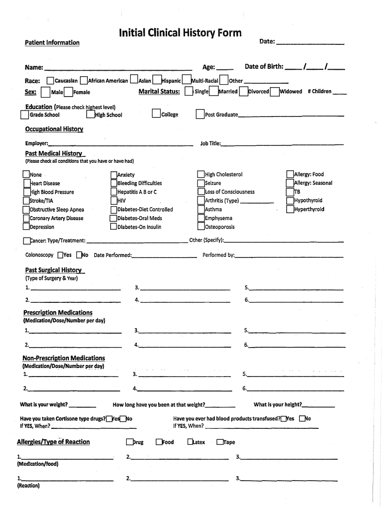 Child Registration Form Sleep Medicine