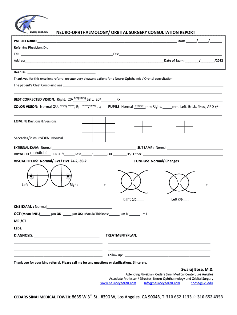 Department of NeurologyPatient Referral Intake Form