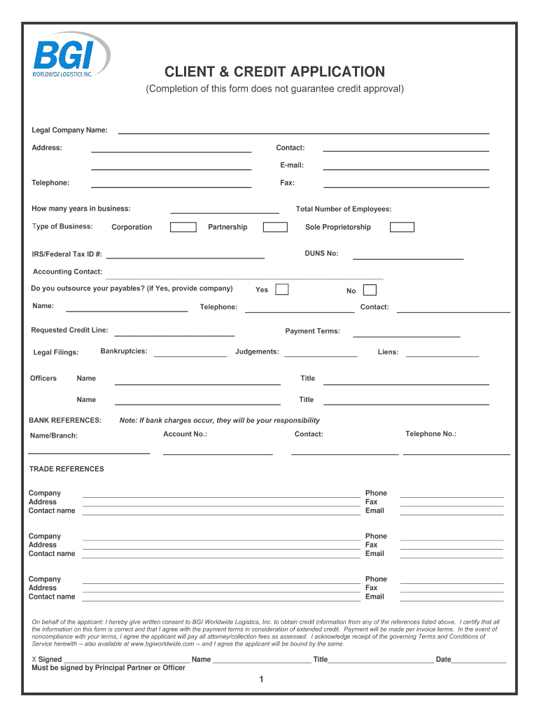 Get and Sign BGI CLIENT APPLICATION 2 PDF  Form