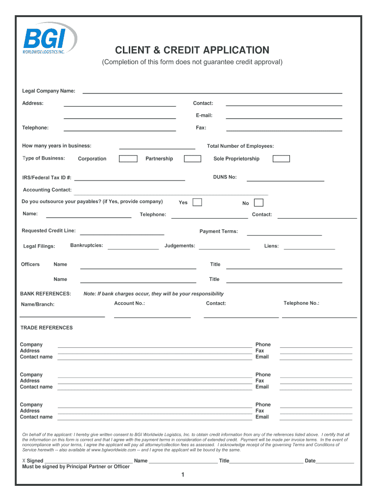 BGI CLIENT APPLICATION 2 PDF  Form