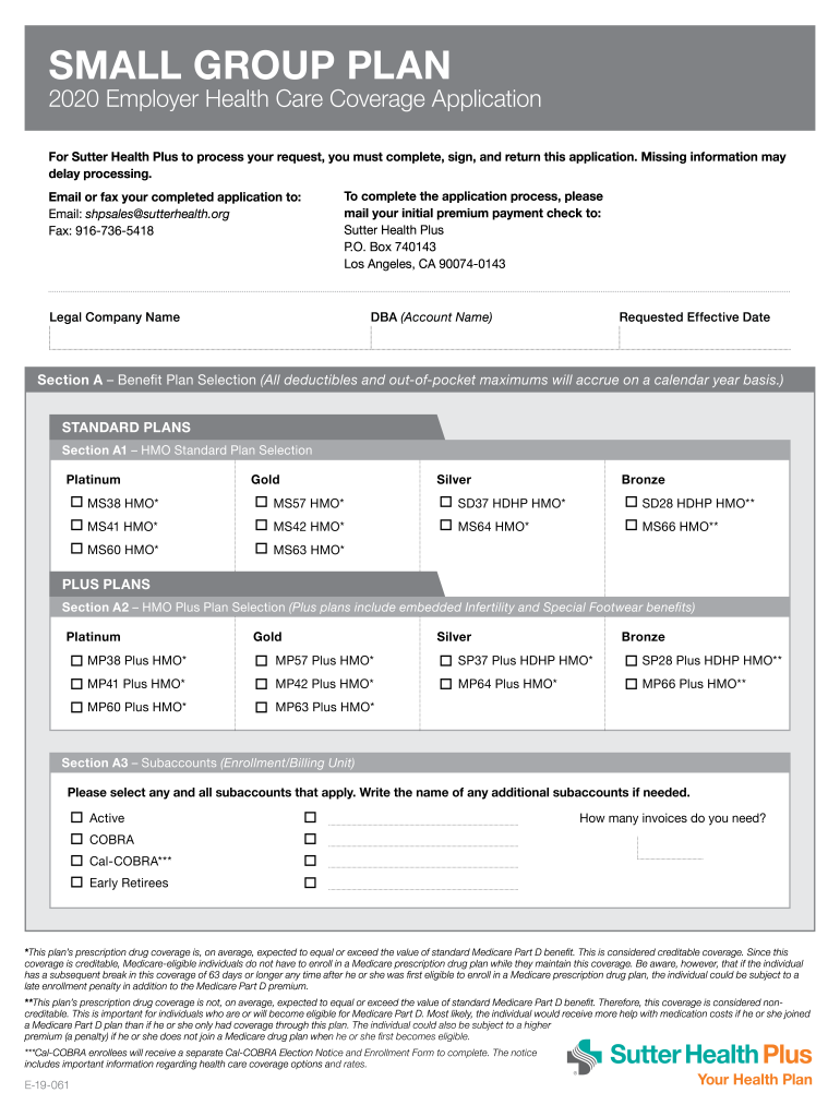 Employee EnrollmentChange Form Sutter Health