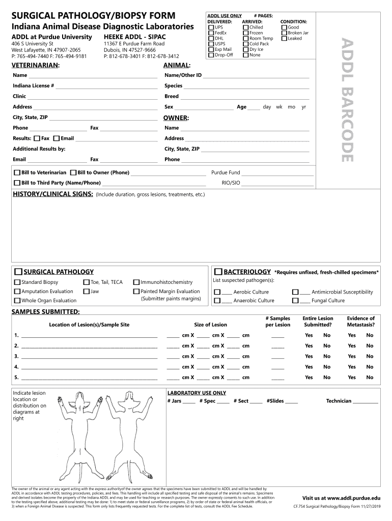  SURGICAL PATHOLOGYBIOPSY FORM 2019-2024