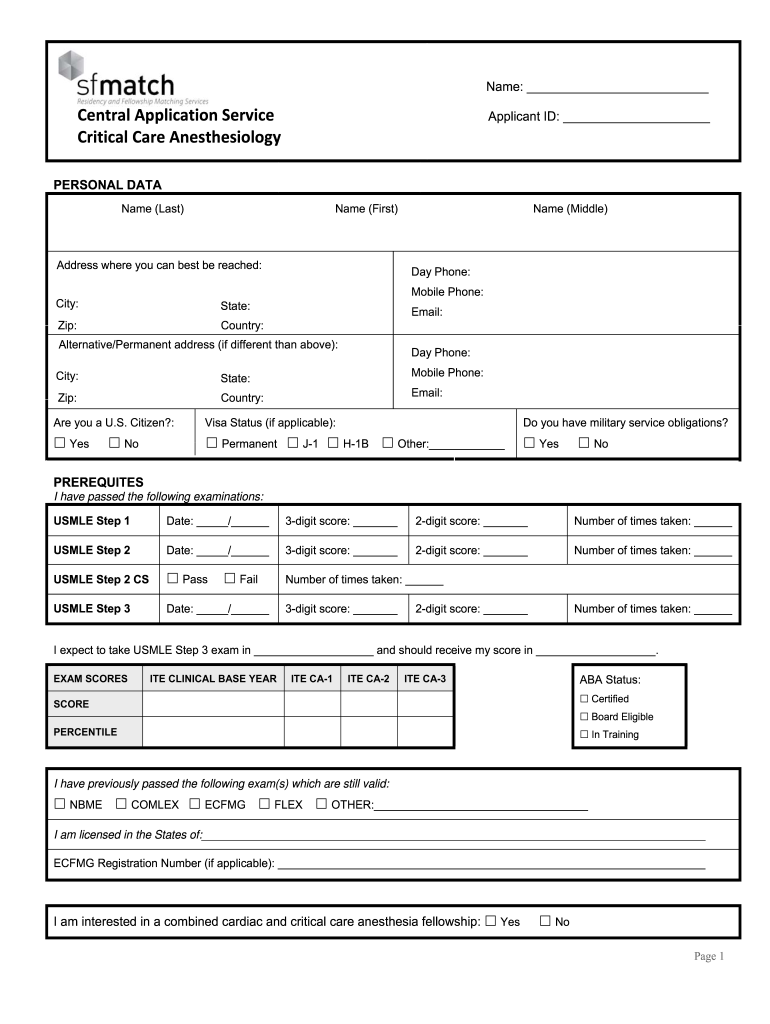 Application RequirementsYale School of Medicine  Form