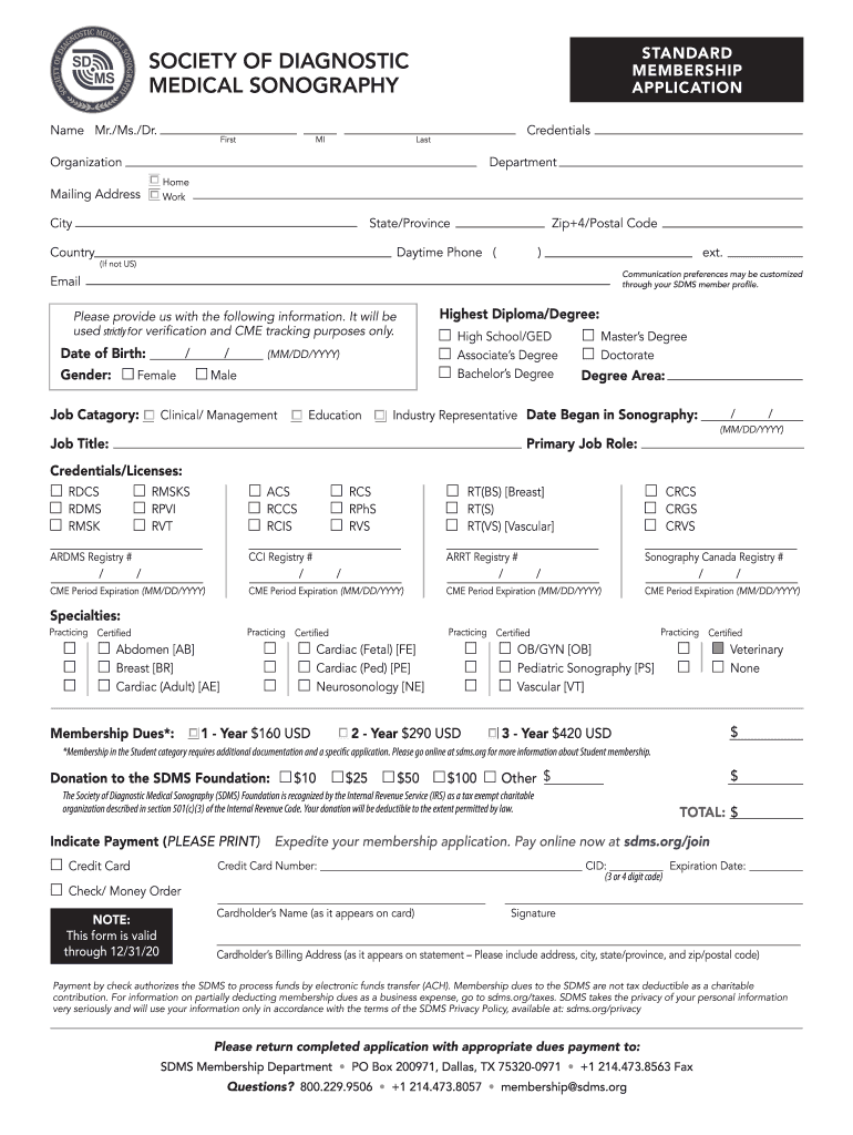 Diagnostic Medical Sonography SchoolHenry Ford Health  Form