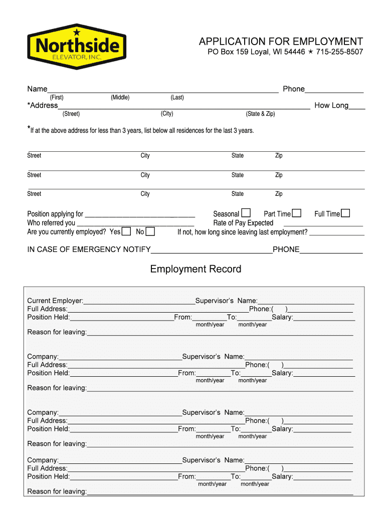 City of Loyal, Clark County, Wisconsin, United States of America  Form