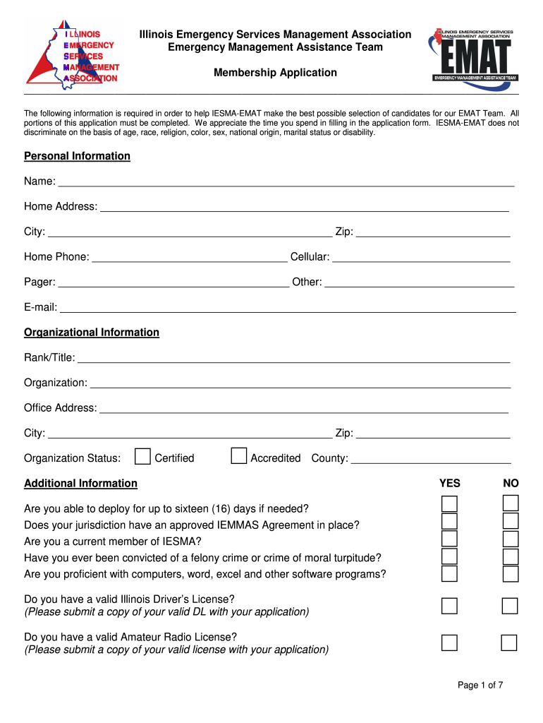 Application Draft for EMAT  Form