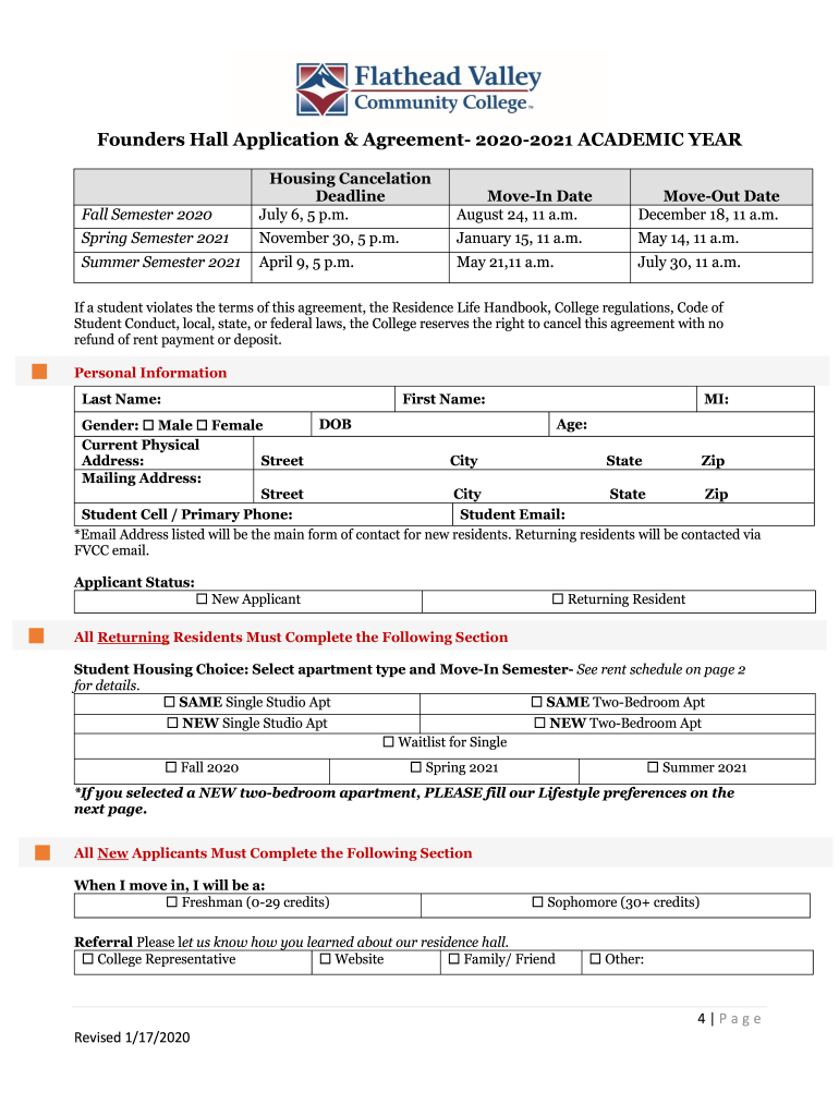 Residential LifeKeene State College  Form