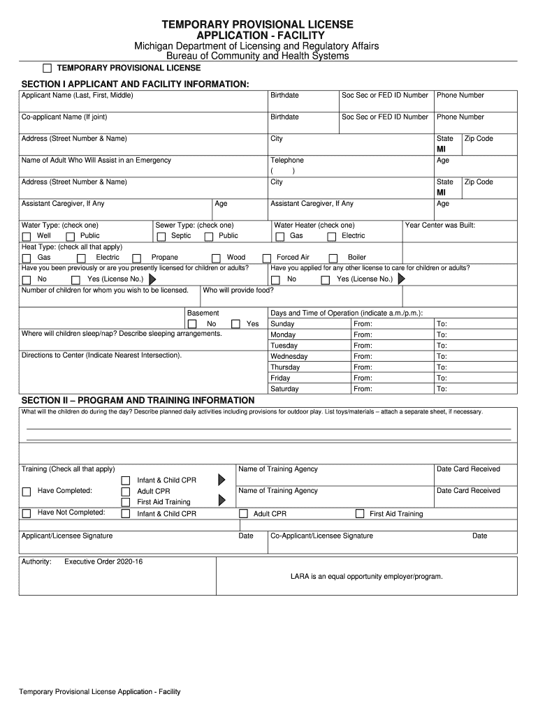 OCAL 3737, SUPPLEMENTAL APPLICATION INFORMATION