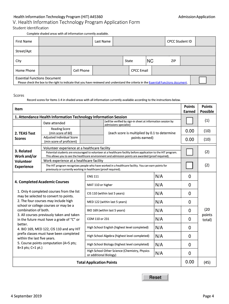  Health Information TechnologyCentral Piedmont Cpcc Edu 2019-2024