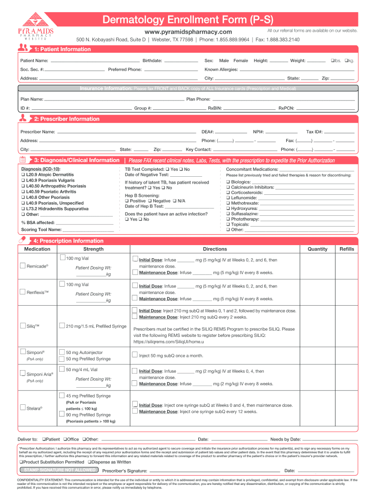 Specialty Enrollment FormsPyramids Pharmacy