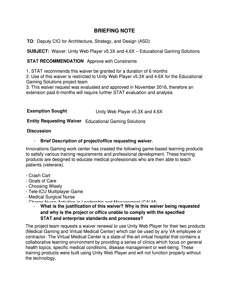 Briefing Note National Center for Ethics in Health Care Home  Form