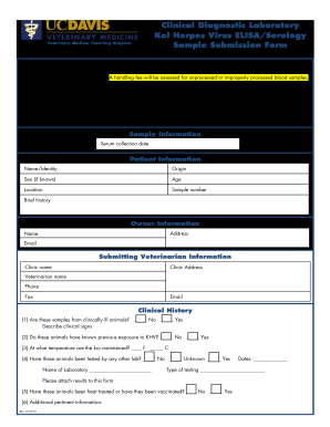 Get and Sign Equine Herpes Virus 2015-2022 Form