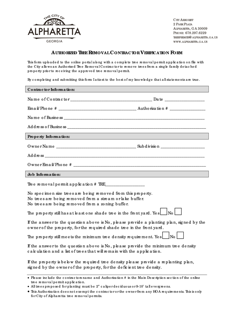 CITY ARBORIST  Form