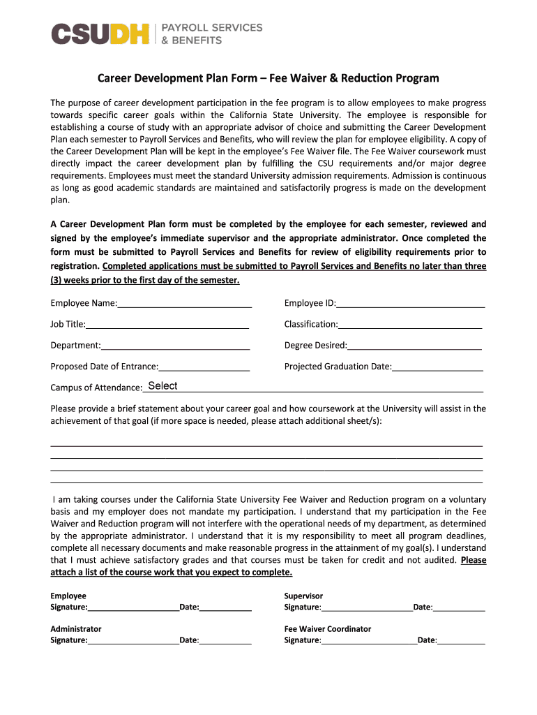 Fee Waiver Cal State Long Beach  Form