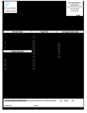 Student Transfer Request Form