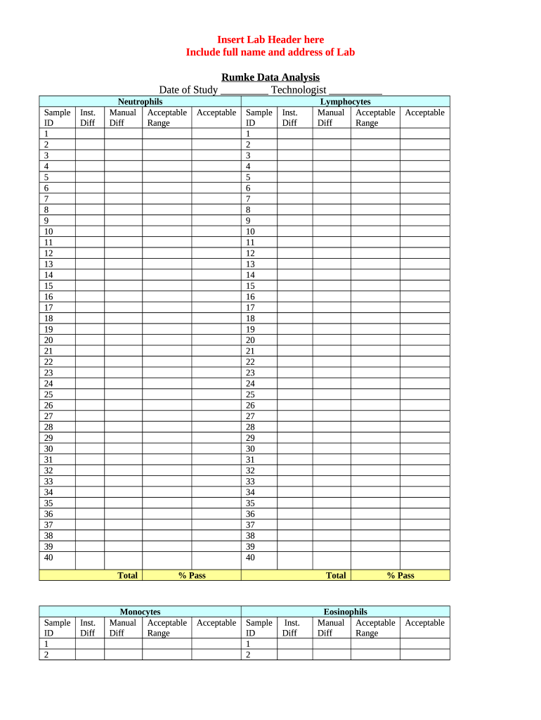 Rumke Table  Form