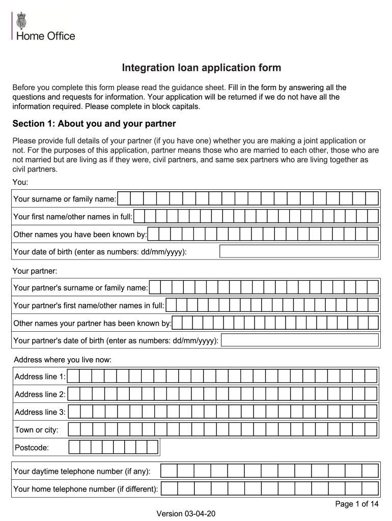  Integration Loan 2020-2024