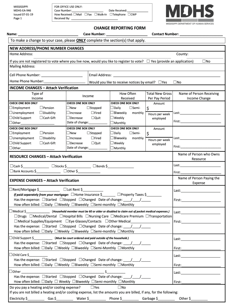 946 Form for Mdhs