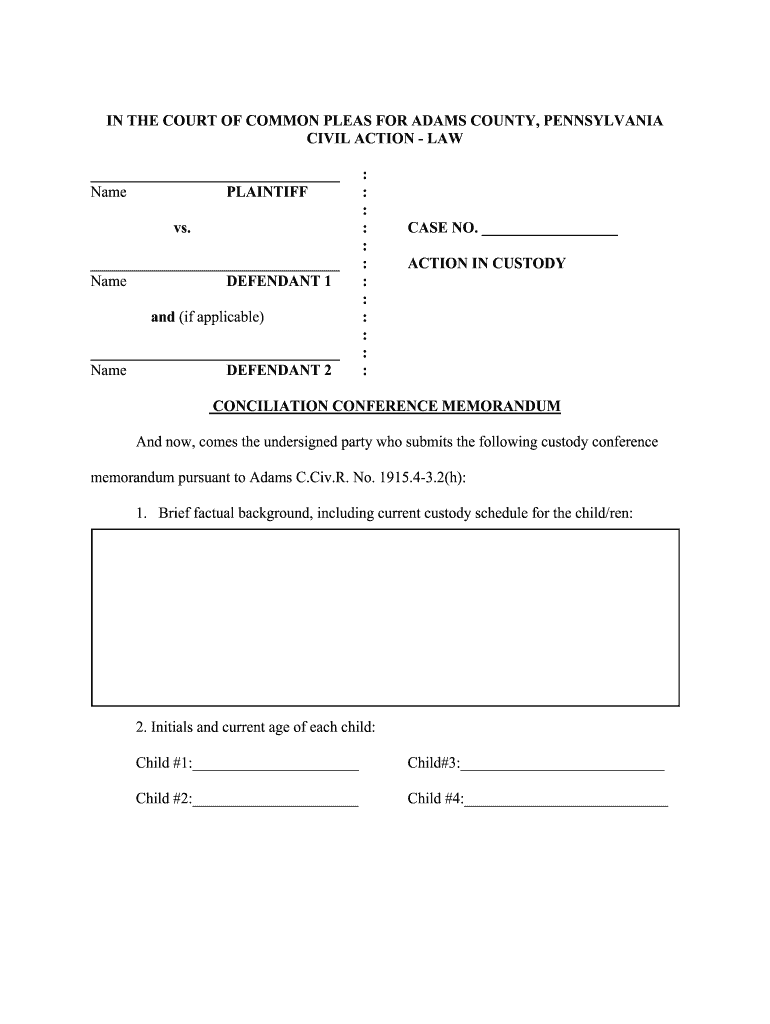 Child Visitation  Form