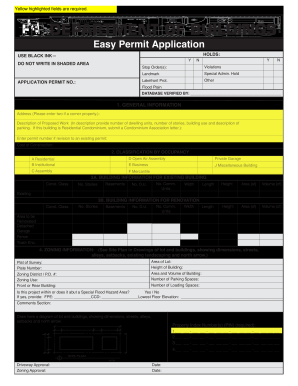 Easy Permit Application City Chicago  Form