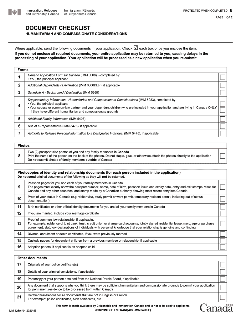  HUMANITARIAN and COMPASSIONATE CONSIDERATIONS under the 2020