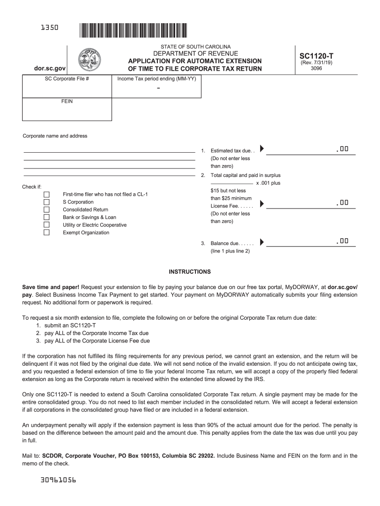 Get and Sign SC Corporate File # 2019-2022 Form