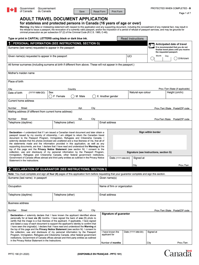 travel document for stateless